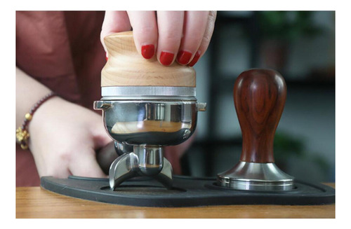 - Distribuidor De Café Espresso/nivelador/mango De Madera