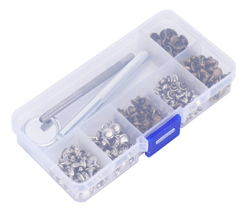 Kit De Fechos De Pressão De Couro, Conjunto De 120 Rebite De
