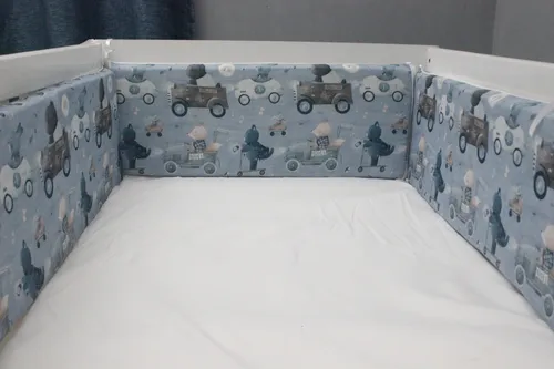 Protector Cama Cuna Bebes 120x190 Cm X 40 Cm. 4 Laterales.