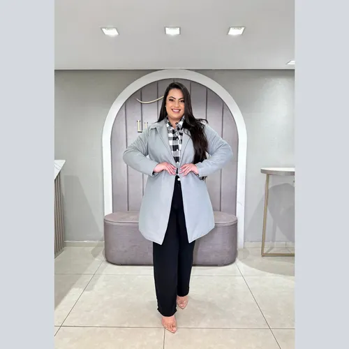 Sobretudo Feminino Plus Size L Batida Casaco Parka Gg G1 G2