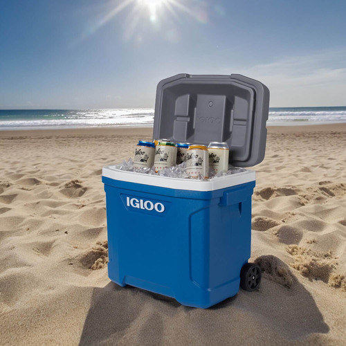 Cooler Nevera Hielera Latitude Ruedas Azul 28 Litros Igloo