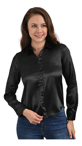 Blusa negra online elegante mujer