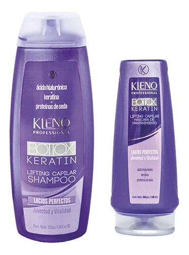 Kit Shampoo + Mascara Bottox Keratin Lifting Kleno Lacios