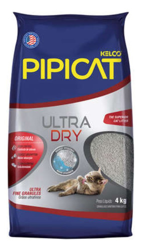 Areia Sanitária Kelco Pipicat Ultra Dry- 4kg