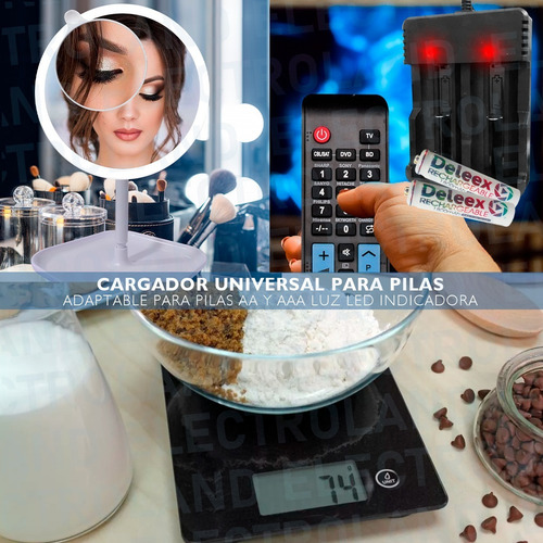 Cargador Universal Para Pilas Bateria Recargable Aa Aaa Usb