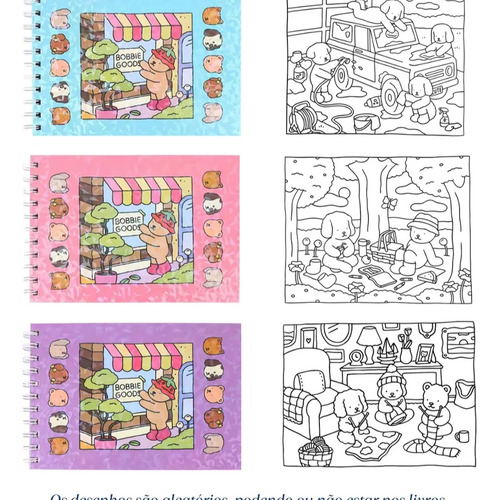 Kit 120 Canetas Cabeça Dupla Colorida + 2 Caderno De Colorir