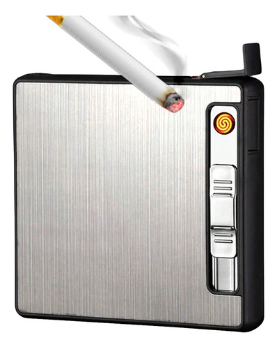 Estuche Cigarrera + Encendedor Electrico Recargable Usb