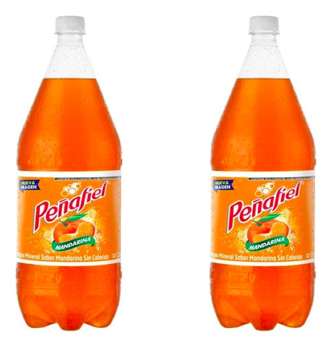 Agua Mineral Peñafiel Sabor Mandarina 2 Piezas De 2 Litros