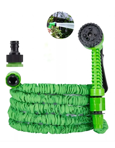 Manguera Expandible Retráctil 15 M Con Aspersor Para Jardin