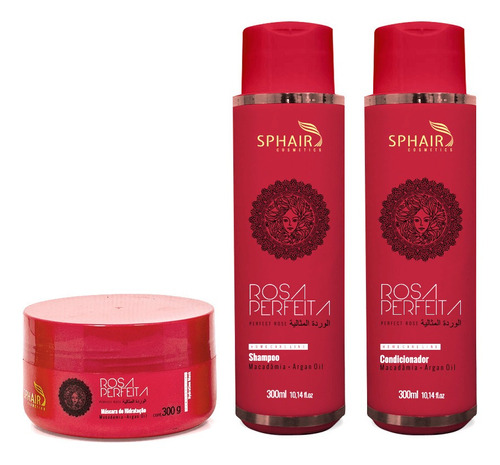 Kit Home Care Rosa Perfeita - (shampoo, Cond. E Máscara)