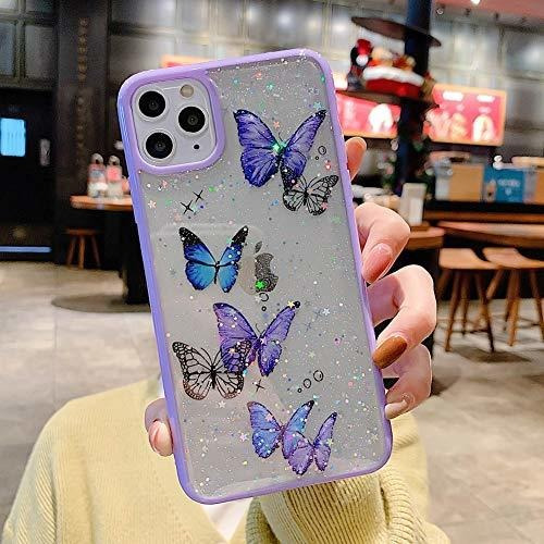 Para iPhone 11pro Max Slim Diseño Mariposa Brillante