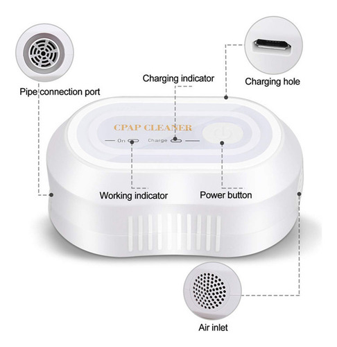Limpiador Portátil Cpap Con Carga Usb, Mini Máquina De Limpi