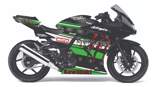 Calcos Kawasaki Ninja 250 R 08 14 Kit Personalizado