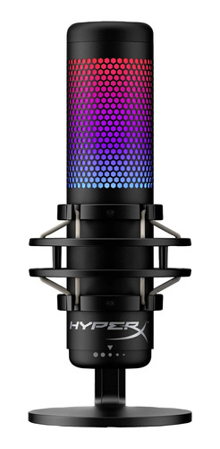 Micrófono Hyperx Quadcast Condensador Multipatrón Rgb Negro