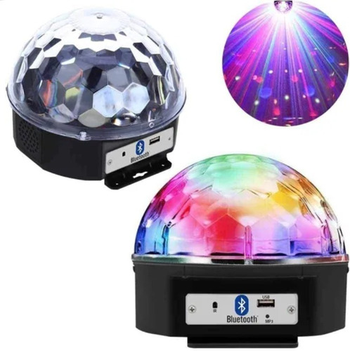 Globo Colorido Meia Bola Maluca Rgb Led Bluetooth Laser Iluminação Cristal Festa Balada Luuk Young Y0851