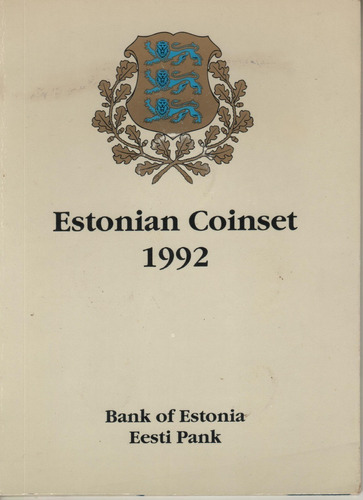 Estonia Escaso Blister 1992 - 5 Monedas Primera Emision - Bu