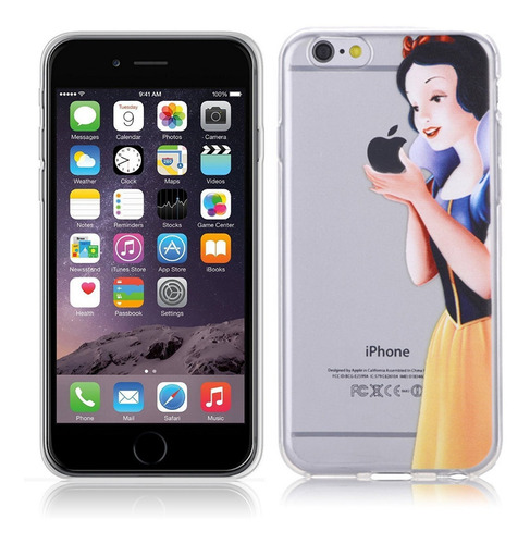 Estuche Case Gel iPhone 6 Protector Transparente Con Diseño