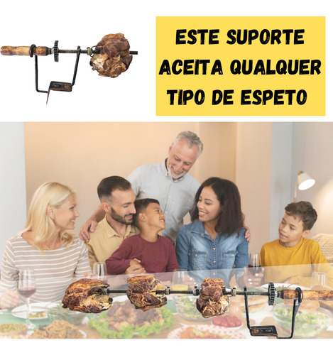Suporte Para Espetar Carnes Ideal Para Churrascos Na Mesa!