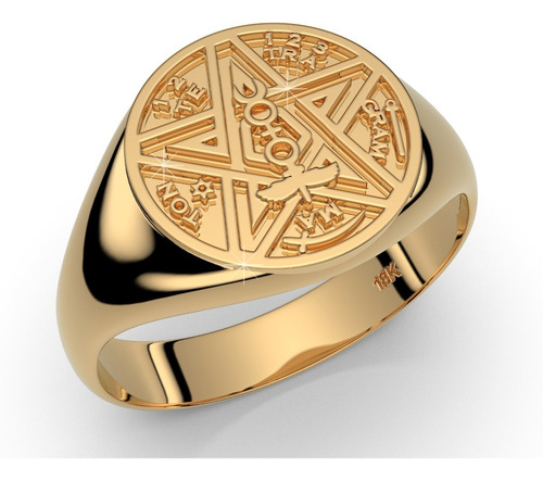 Oferta Dia Del Padre Anillo Sello Tetragramatón Oro18krosado