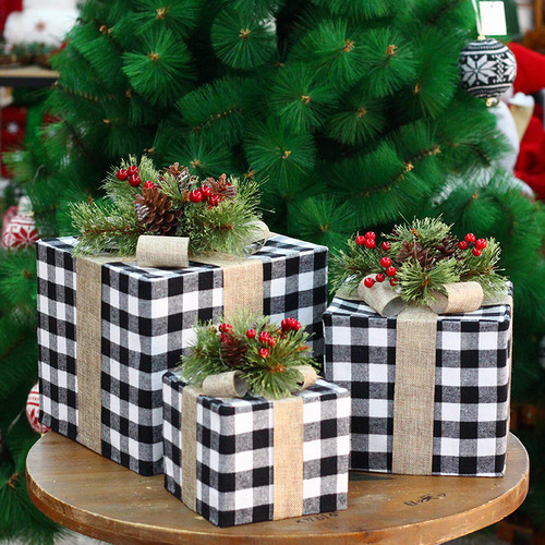 3pcs Nueva Navidad Caja De Regalo Led De Tres Piezas Set Y