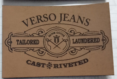 Imagem 1 de 2 de Etiqueta Para Calças Jeans 50 Unid Personalizado Logomarca