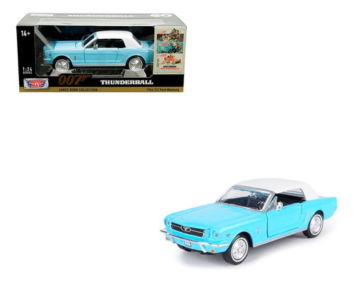 Ford Mustang 1964 1/2 Thunderball 007 Motor Max Escala 1/24