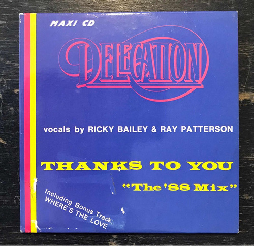 Cd Sleeve Card Delegation / Thanks To You (usa)