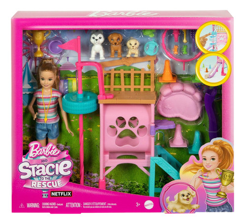 Muñeca Barbie Stacie Al Rescate Entrenadora De Perritos
