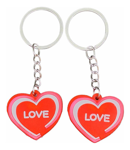 Llavero Para Pareja En Forma De Corazón 2 Piezas
