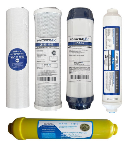 Kit Repuestos Osmosis Inversa 5 Etapas 100gpd Sin Membrana 5