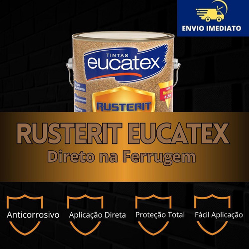 Tinta Rusterit Eucatex 3l Direto Na Ferrugem Resistente