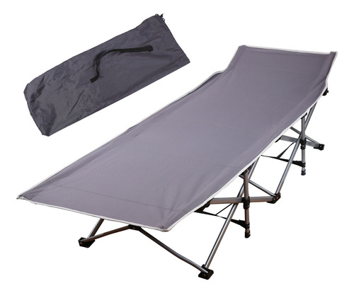 Cama De Camping Plegable Con Bolso Gris