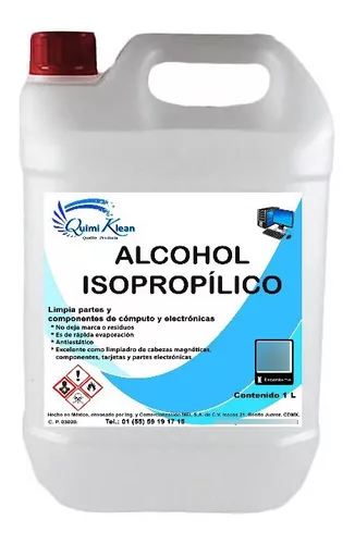 ALCOHOL ISOPROPILICO 99% DE 1 LITRO PARA LIMPIEZA DE EQUIPOS DE COMPUTO  1,000 ML. FERREQUIM – Compukaed