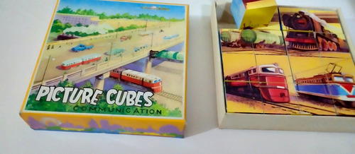 Antiguo Juego Rompecabezas Cubos