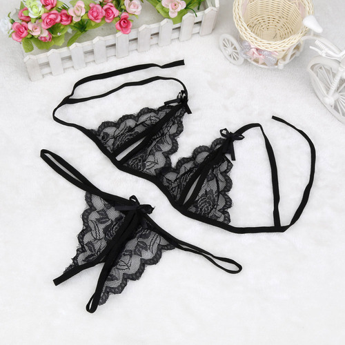 Lencería De Encaje Para Mujer, Ropa De Dormir, Tanga