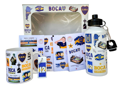 Box Boca Junior -ideal Regalo-*taza+hoppy+stickers+etc*