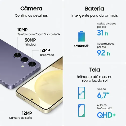 Samsung Galaxy S24 Plus (Exynos) 5G Dual SIM 256 GB Violeta 12 GB
