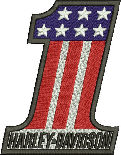 Harley Davidson Número Colores Parche Bordado 