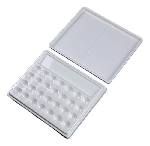 Paleta De Pintura Rectangular De 28 Pocillos Para Mezclar Co