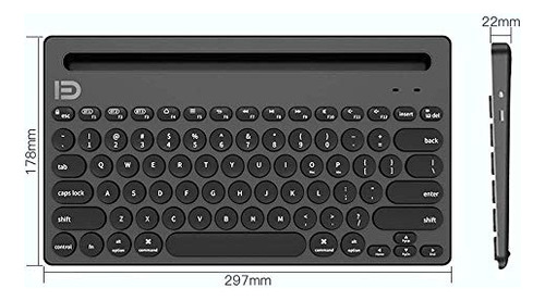 Teclado Inalámbrico Attoe, Doble Canal, Multidispositivo, Un