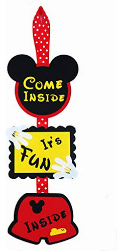 Cartel De Bienvenida De Cumpleaños De Mickey Mouse - Decorac