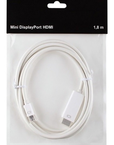 Imagen 4 de 7 de Cable Thunderbolt Mini Displayport A Hdmi 180cm Fullhd 1080p