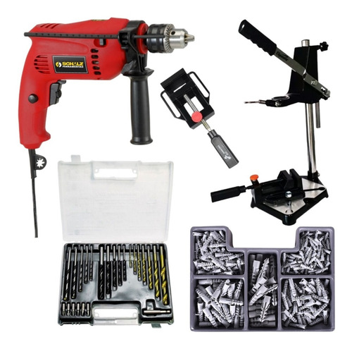 Kit Furadeira Impacto Schulz 1/2 Pol 500w Reversão Plus Fi50