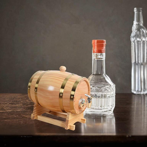 Barril De Madeira, Recipiente De Vinho Com Madeira 1,5l