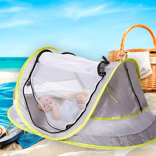 Verano Plegable Protección Uv Carpa De Playa Cremalleras