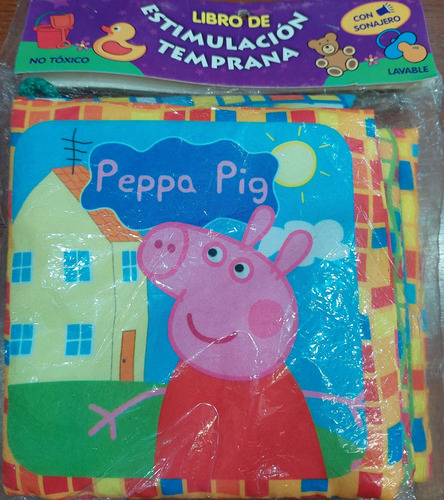 Libro De Estimulacion Temprana Peppa Pig Con Sonajero Nuevo*