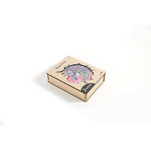 Wooden Puzzles For Adults - Unicorn Jigsaw Puzzle 198 P...