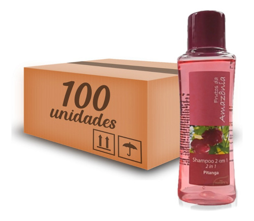  Kit 100 Shampoo 2 Em 1 Pitanga 35ml Hotel Motel Pousada Spa