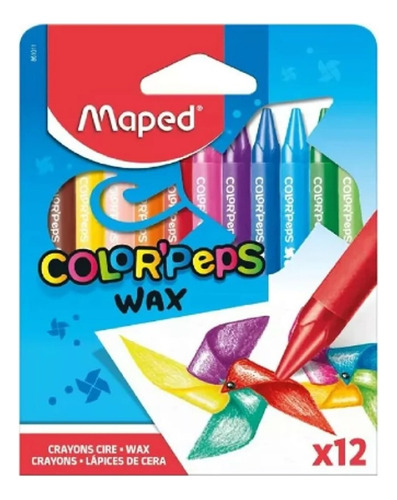 Crayones De Cera Maped Color Peps Wax X 12