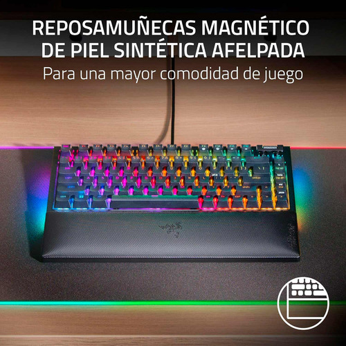 Teclado Razer Blackwidow V4 75% Us Switch Orange Chromablack